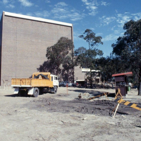 Image of a building site of what will become Glen Street Theatre